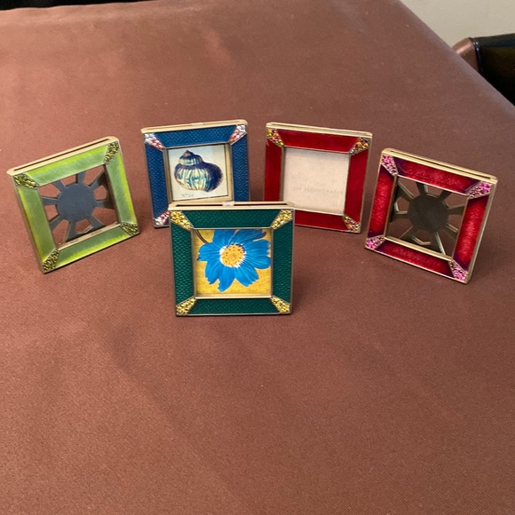Jay Strongwater Leland Picture Frames - collection of 5, various colors - Picture 1 of 15